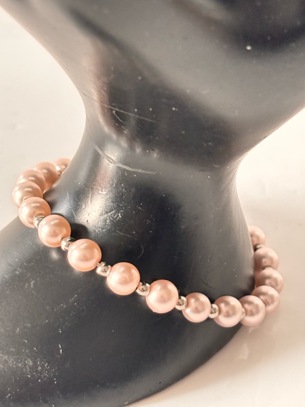 Tocara pink glass pearl bracelet